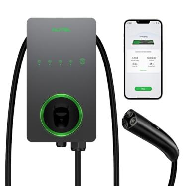 Imagem de Autel Level 2 Home Smart EV Charger NACS, até 50 Amp, estação de carregamento 240 V EV com fio, estação de carregamento para carro interna/externa, cabo flexível de 25 pés, compatível com Tesla