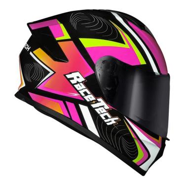 Imagem de Capacete Race Tech Hit Draw Preto E Rosa