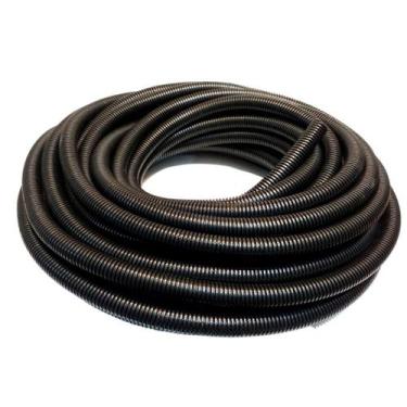 Imagem de Espaguete Rolo Corrugado Preto Conduite 13mm Com Corte 20 Metros Refor