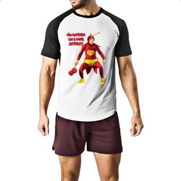 Imagem de Camiseta Raglan Chapolin nao contavam com minha astucia - Alearts, P