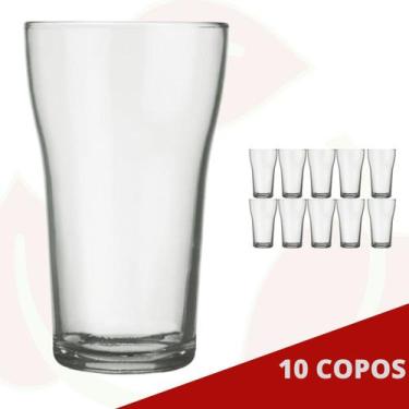 Imagem de 10 Copo de Vidro Boteco 200ML Transparente Nadir Cerveja Chopp - NADIR