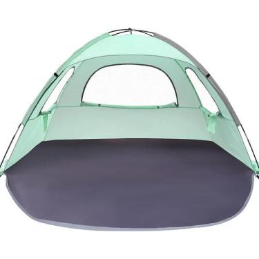 Imagem de Tenda de praia WhiteFang, protetor solar portátil anti-UV para 6 pesso