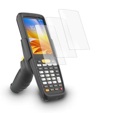 Imagem de 3 peças de película protetora de vidro temperado para zebra para scanner de código de barras portátil Symbol MC2200 MC2700, [dureza 9H] - cobertura total HD, antiesmagamento