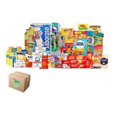 Imagem de Cesta Básica De Alimentos Completa E Econômica Com 50 Itens - Higipack