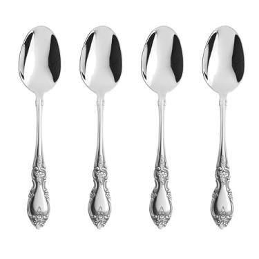 Imagem de Oneida Louisiana Colheres de jantar de talheres finos, conjunto de 4, aço inoxidável 18/10