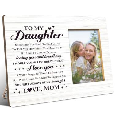 Imagem de JANLAN Porta-retrato para filha da mãe, presente de filha, para formatura, aniversário, Natal, You Will Always Be My Baby Girl Daughters, serve para fotos de 10 x 15 cm