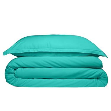 Imagem de Cosy House Collection Conjunto de capa de edredom 100% raiom derivado de bambu - Conjunto de trama de cetim macio, respirável, macio e macio com capa