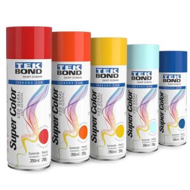Imagem de Tinta Spray Uso Geral 350ML Tekbond - Tek Bond, Preto Fosco