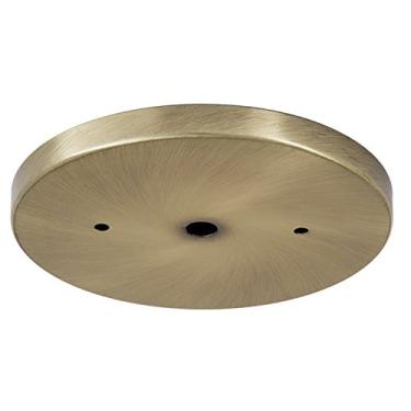 Imagem de B&P Lamp Kit de dossel de aço raso moderno de 13 cm (latão antigo)