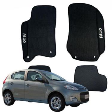 Imagem de Kit com 3 Peças de Tapetes Emborrachados Automotivos Fiat Novo Palio 2