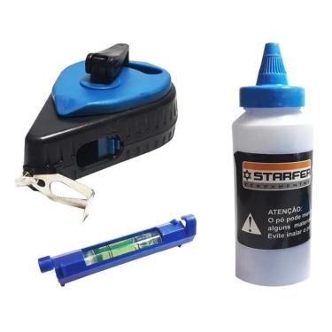 Imagem de Kit Giz Linha Azul Pedreiro Gesseiro Drywall 3 Peças