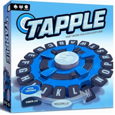 Imagem de Jogo de Palavras TAPPLE RODA DE LETRAS STOP em PORTUGUES TRAVA LETRAS TAPALAVRAS Jogo de Tabuleiro Divertido para Toda a Família