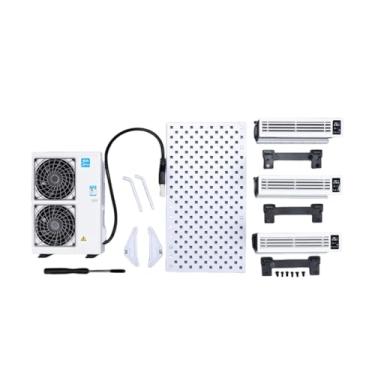 Imagem de KiBcsLic Conjunto de modelos de ar condicionado em miniatura, móveis para casa de bonecas, escala 1:12, simulação de brinquedo realista, microcena, decoração, Style B