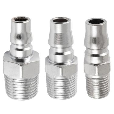Imagem de Kit 3 Adaptadores Nipple 1/4 3/8 E 1/2 Pneumático Japonês