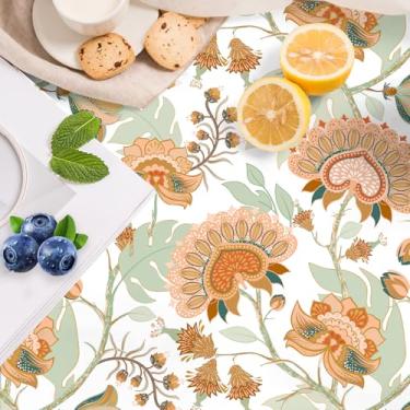 Imagem de HAOKHOME Forro de prateleira e forro de armário floral, forros de gaveta autoadesivos, papel de contato para armários de cozinha e armário, gavetas de quarto, branco/verde claro/rosa 44 cm x 2 m