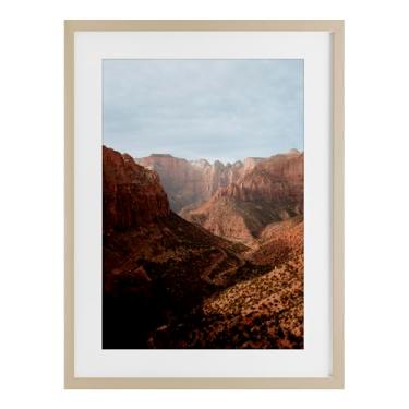 Imagem de Stupell Industries Impressão emoldurada de bétula do Vast Canyon Zion Park sob vidro, design por Jade Sharp Photo, 23 x 17