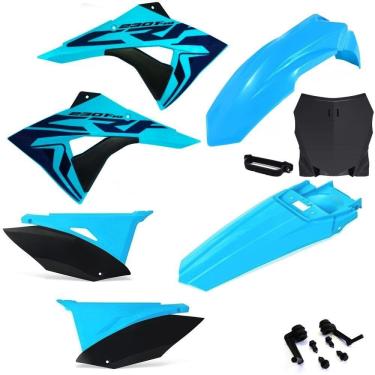 Imagem de Kit Plástico Biker Next Crf 230 Com Number Plate F1rst e Adesivos