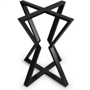 Imagem de Base Pé De Mesa Estilo Industrial Tampos 100x100cm Stelar - Loja da Is