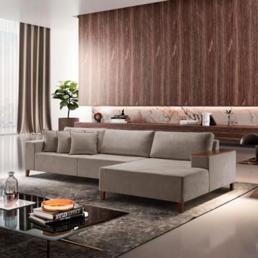 Imagem de Sofá 4 Lugares com Chaise Linho 290cm Grécia - Conceito Estofados