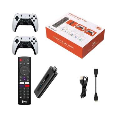 Imagem de TV 8K HD98 ATV Game Stick Dual WiFi 4G 5G 64GB Controle Sem Fio Duplo 