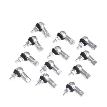 Imagem de 2 peças de biela de junta esférica universal CS-M5 6 8 10 12 14 16 Haste de direção de pistão automotivo Rolamento universal da junta da extremidade da haste (rosca esquerda, 2PCS_M10X1,5)