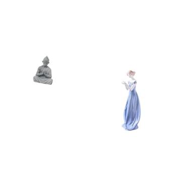 Imagem de Fenteer Escultura de Buda Sun Wukong com Estatueta de Porcelana Nórdica, Estátua de de Cerâmica Moderna para Decoração de Mesa E Prateleira de Pátio de