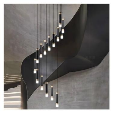 Imagem de XFNVXC Decoração de casa moderna luzes LED lustre iluminação de sala de estar lustre de LED lustre de restaurante iluminação interna, moderno