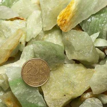 Imagem de Cascalho Bruto Ônix Verde Natural 1 Kg - 10 a 70mm Tipo B - Cristaisde