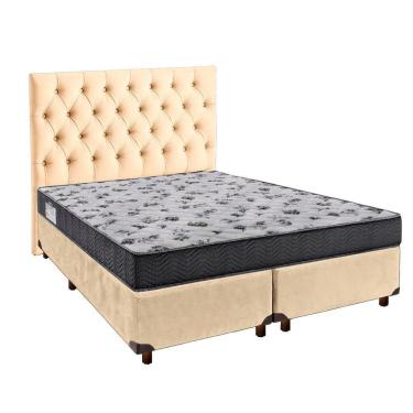 Imagem de Cama Box + Colchão Casal Ortobom D33 Iso100 + Cabeceira Estofada
