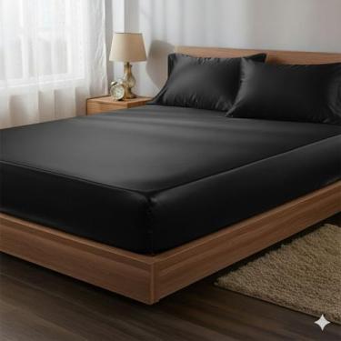 Imagem de Jogo De Cama Queen 03 Peças Cetim Charmousse Brilho - CASA SU ENXOVAIS