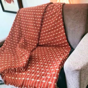 Imagem de 02 Manta Para Sofá Ou Cama Grande 2,50x,180 De 2 E 3 Lugares Capa Protetora Para Sofa Gigante Algodão Terracota-bran