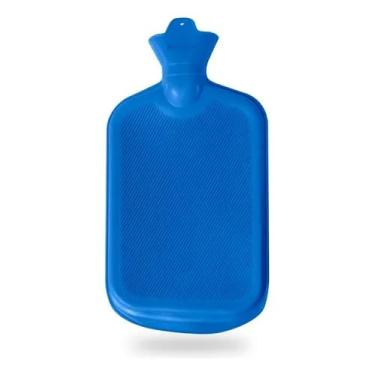 Imagem de Bolsa Térmica Para Compressa De Borracha - Vermelha Para Água Quente E Fria, Dores Musculares E Cólicas 2 Litros (Azul)