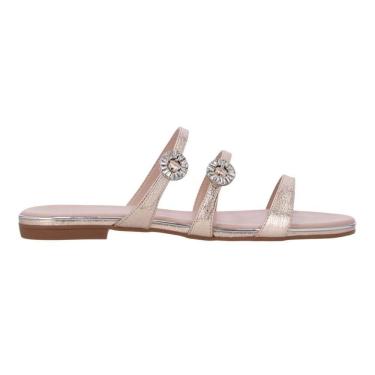 Imagem de Sandália Luz da Lua Rasteira Tiras com Apliques