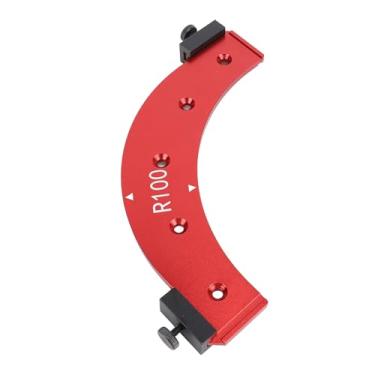 Imagem de FTVOGUE Modelo de Chanfro de Canto R100, Gabarito de Carpintaria de Liga de Alumínio para Corte Preciso de Interno e Externo, Ferramenta de Arredondamento de Canto de Gabinete Com Marcações de Escala Claras