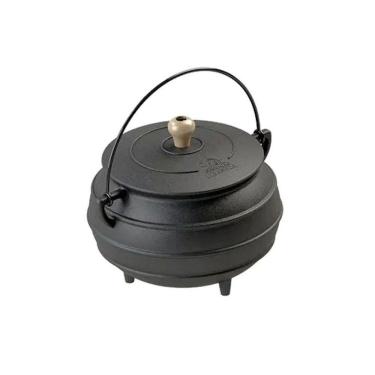 Imagem de Panela Caldeirão Tripé Tradição Ferro Fundido com Tampa 5,5L