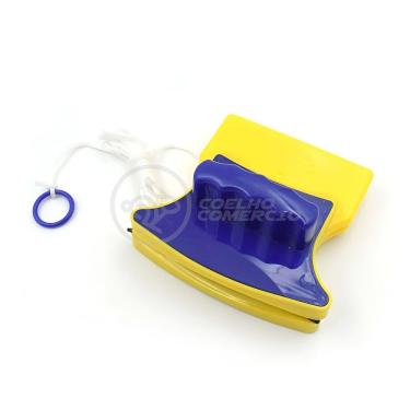 Imagem de Limpador Magnético De Vidro E Janela Duplo Lado Imã Super Resistente Limpa Dentro E Fora - Amarelo