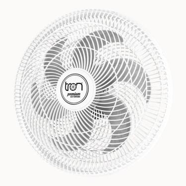 Imagem de Ventilador Maggie Parede Branco Oscilante 127V Pás Prata