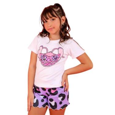 Imagem de Pijama Infantil Menina Stitch Divertidamente - Lislô, Angel, G