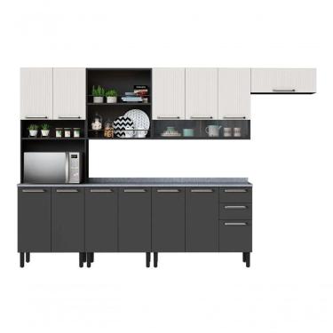 Imagem de Cozinha Itatiaia Midi Pop Art I3 - 6 Peças - Grafite-branco