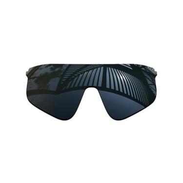 Imagem de MYCOURAG Lentes de reposição polarizadas com proteção UV para óculos de sol Oakley Stunt Devil S OO9518 – Preto sólido polarizado