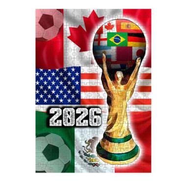 Imagem de Quebra-cabeça Futebol Brasil Copas das Américas 2026 de 35 peças mdf -