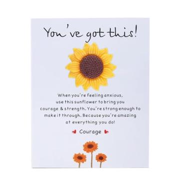 Imagem de 1 cartão engraçado de girassol 3D – Vale-presente versátil para formatura, dia das mães, dia dos pais, aniversário, casamento, dia dos namorados e incentivo – ideal para pais, crianças, amigos e