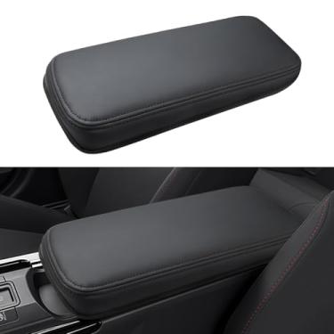 Imagem de INTGET Capa de console central para Toyota Prius 2026 2023 2024 2025 LE XLE Limited carro interior couro apoio de braço apoio de braço protetor de almofada de tampa (2023+, pontos pretos)