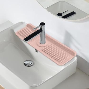 Imagem de Torneira de cozinha protetor contra respingos, tapete de torneira atualizado com inclinação durável multiuso - protege pias de respingos, ideal para pias de pedra em cozinha e banheiro, utensílios de