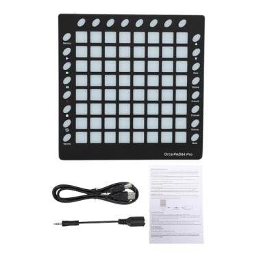 Imagem de Fockety MIDI Controller Strike Pad, 64 Botões de Biblioteca de Som de 128 MB de 128 MB, Com Conectividade USB de Saída de Entrada MIDI, para a Produção Musical Live Performance