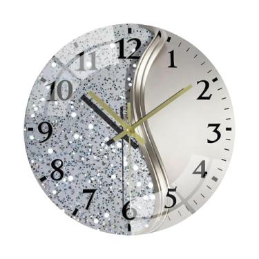 Imagem de BLWOTMOR Relógio de Parede, Relógio Decorativo, Silencioso, para Sala de Jantar, Quarto, Estilo B