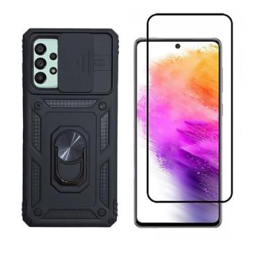 Imagem de Estojo e folha de vidro completa para Samsung A73 5G - Anti Shock - Li