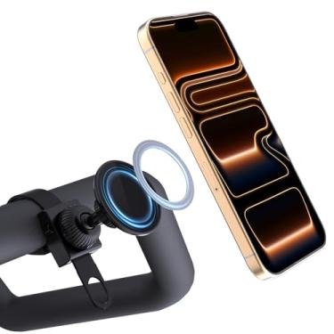 Imagem de Vitog Suporte magnético de telefone para academia, suporte de telefone rotativo de 360° para iPhone Magsafe e todos os smartphones com alça ajustável compatível com equipamentos de academia, carrinho