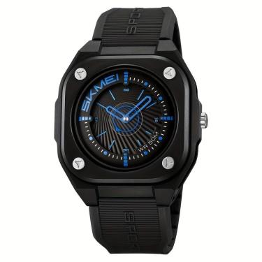Imagem de Relógio Masculino Fashion SKMEI, Impermeável 50m, Pulseira de Silicone