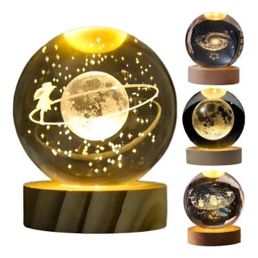 Imagem de Luminária De Mesa Bola De Cristal Sistema Solar 127/220V